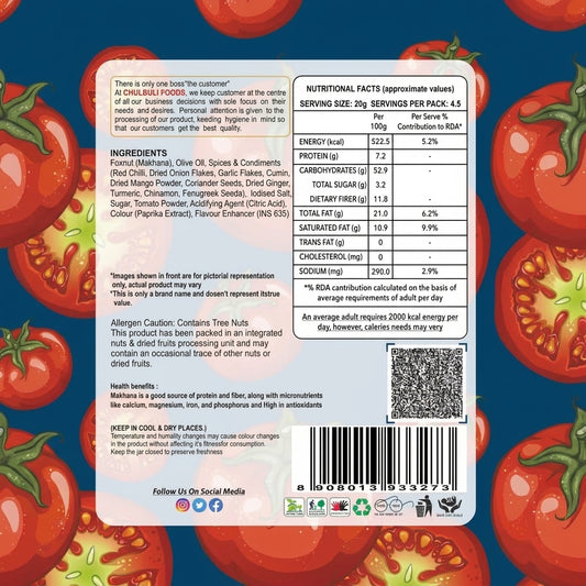 Tangy Tomato Flavoured Makhana 90 Gm